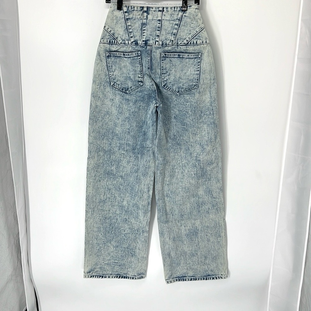 Pretty little thing NWT corset acid wash jeans 6 - Picture 6 of 8